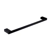 Amelie Square Single Towel Rail 600mm Matte Black BDO4624MB