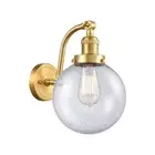 Innovations 1W 204-8-LED Large Beacon Sconce, Gold/Seed - 515-1W-SG-G204-8-LED
