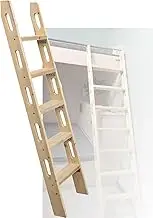 Wooden Loft Bed Ladder - Inclined Home Replacement for Dormitory and Loft Homes, Load Capacity 200kg/440lbs (Size: 125cm/49in)