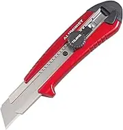 Tajima AC-701R Red Rock Hard Aluminist knife, Dial Lock with 3 Rock Hard blades