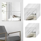 12X Mirror Tiles Wall Sticker Square Self Adhesive Stick On DIY Mirror Sticker ଌ