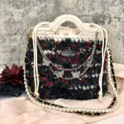 MS Pure Handmade Crochet Bag for Women High Quality Wool Blended Yarn French Han