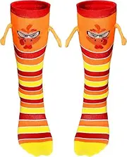 [Beinayin] Turkey Trot Socks Thanksgiving Running Gear Funny Turkey Socks with Hands
