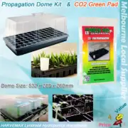 2 Sets Propagation Dome 72 Cells Seedling Tray Kit 10Pcs Green Pad CO2 Generator