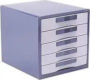 VUCICA Lateral File Cabinet, Lockable 5 Drawer Desktop File Cabinet Metal 2Color 12in*14in*12.3in (Color : A1)