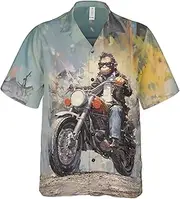 [ORCAE] Funny Vintage Ape Monkey Hawaiian Shirts for Men, Women, Regular Fit Casual Button-down Shirt, Travel Beach Shirt