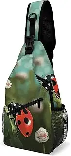 [GHBNK] Blue Shark Crossbody Small Sling Backpack Sling Bag for Women Men Travel Hiking Chest Bag Daypack