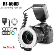 RF-550D 48pcs Macro LED Ring Flash Light Adapter Ring for Canon Nikon Sony Fuji