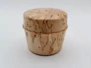 Handmade Ring Box or Trinket Box with Flame Masur Birch. Makes a great gift! #24