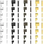 Wanmu 64Pcs Metal Zipper Latch Slider Retainer, Zipper Repair Kit, Insertion Pin, Zipper Bottom, Zipper Stopper for Metal Zipper Repair, Zip Sewing Replacement DIY (4 Colors 4 Sizes)