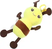 Kisangel Plush Cartoon Bee Keychain Pendant Soft Fluffy Bag Decoration Cute Stuffed Animal Doll for Keys Bags Backpacks Present for All Ages