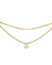 Shashi Bezel Solitaire Necklace, 16.25
