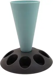 WAZIJ D-Piping Bag Stand, Piping Bag Holder with 8 Slots Nozzles, Plastic Pastry Bag Stand for Cake Decorating Kit