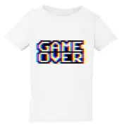Game Over Gaming Funny Gamer Retro Boys Girls White T Shirt Tee Top Baby Kids
