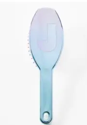 Claire’s pink purple ombré initial J paddle hair brush birthday Christmas