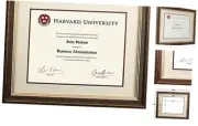 Photo Document Frame: 8.5x11 with Double Mat Graduation Diploma Certificate