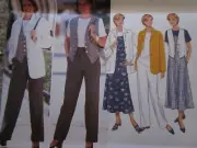 UNCUT Vintage Butterick SEWING Pattern 4345 Jacket Top Vest Jumper Pants
