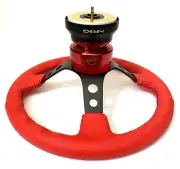 NRG SHORT HUB QUICK RELEASE STEERING WHEEL RBR FOR Nissan Maxima ALTIMA 240SX