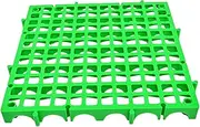 LeeQinersw Modular Interlocking Floor Tile Floor Mat Splicing Garage Flooring Grille Square Holes for Balcony Pool Bathroom Yard, Green