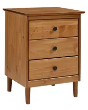 Walker Edison Modern 3 Drawer Nightstand NoSize NoColor