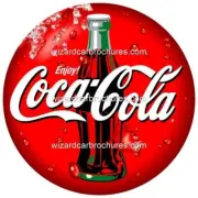 COCA COLA COKE 14" DIA 355mm HEAVY STEEL SHED GARAGE BAR SIGN NOT TIN 043
