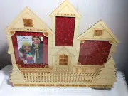 HALLMARK LASER-CUT WOOD PHOTO FRAME New with tag 3 Openings for Photos RARE!