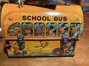 1961-73 Vintage NOS SPECTACULAR DisneySchool Bus Dome Lunchbox and thermos