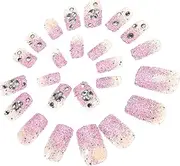 minkissy Women Manicures Nail Tips for Women Fake Nails Artificial Fingernails Purple