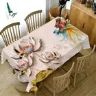 Delicate Tulip 3D Tablecloth Table cover Cloth Rectangle Wedding Party Banquet