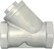 Megairon 2" WYE Strainer Mesh Filter Valve,800WOG Y-Spring NPT Female Check Valve,Stainless Steel SS316 CF8M
