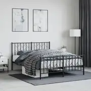 Bed Frame with Headboard and Footboard Single Bed Mattress Base Metal vidaXL