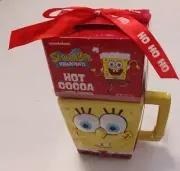Spongebob SquarePants Colorful Ceramic Mug Cup With Hot Cocoa Mix New