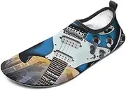 [BTCOWZRV] Water Shoes for Women Men Magic Electric Guitar Music Water Sports Shoes Slip-on Breathable Lightweight Athletic Aqua Sock