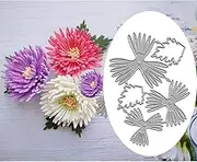 Chrysanthemum Flower Metal Die Cuts,Rose Daisy Flower Leavs Cutting Dies Cut Stencils for DIY Scrapbooking Album Decorative Embossing Paper Dies for Card Making