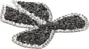 COOPHYA Rhinestone Applique Bowknot Patch Iron Decorative Sewing Embroidered Patch for Clothing Bags Hats and Shoes for DIY Repair and Embellishment