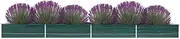 Garden Raised Bed Galvanised Steel 600x80x45 cm Green Outdoor Planter Box Gardening
