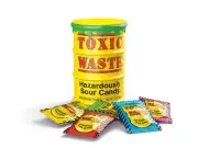 Toxic Waste Hazardously Sour Candy in Original Yellow Drum 1.7 oz