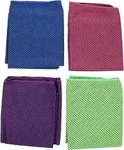 Generic 4Pcs Sports Cooling Towels Breathable Quick Dry Cooling Neck Wraps Super Absorbent Outdoor Sports Towels for Gym Hiking Travel