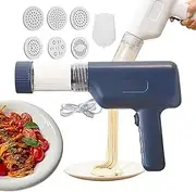 Idiyappam Maker Electric, Automatic Noodle Gun, Electric idiyappam Make R, 6-in-1 Pasta Maker Machine, Handheld Electri c Pasta Make R, Portable Noodle Makerwith Moulds for Kitchen Home Use (B)