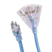 Bergen Industries General Purpose Cord 50' Extension W/ Triple Tap Lighted End