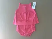 Carter’s Baby Girls 3 Months Pink Two Piece Set Outfit~Top/Bottoms~New With Tags