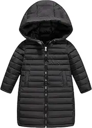 [KEOYA] Unisex Kids Puffer Coat Winter Warm Hooded Jacket Lightweight Windproof Midi Coat 4-12 Years