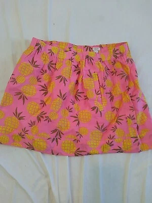 NWT J.Crew Factory Women's Cotton Skirt #37577 Printed pineapples Medium Mini