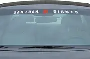 FANMATS 61457 MLB - San Francisco Giants Windshield Decal | White | 34” x 3.5 | SF Cap Logo & Wordmark