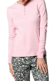 Cotton Button Front Henley Top--PAPI-11032-1