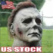 New Michael Myers Mask Halloween Cosplay Scary Props Latex Full Head One Size