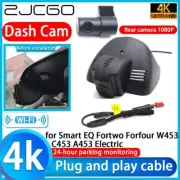 4K Wifi DVR Dash Cam Camera for Smart EQ Fortwo Forfour W453 C453 A453 Electric