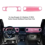 PINK Center Console Dashboard Panel Cover Trim Bezels For Jeep Wrangler JL 2018+