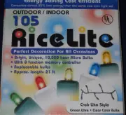 Clear Rice Lite105 Micro Bulbs 21 feet 8 Function Memory Controller New