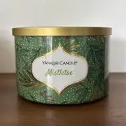 NEW Yankee Candle MISTLETOE Holiday 3 wick 18oz L.E